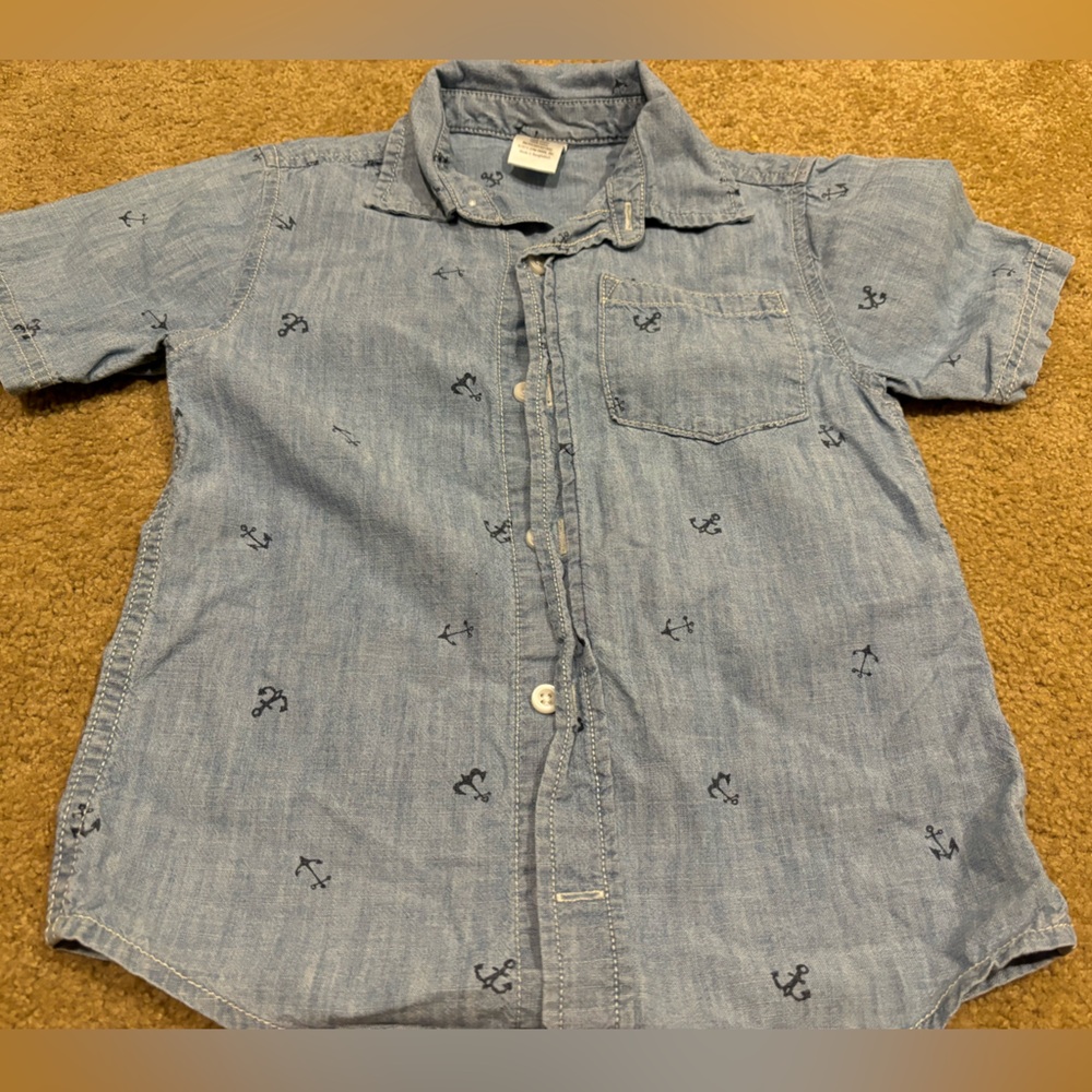 Gymboree short sleeve button up shirt sz 5T